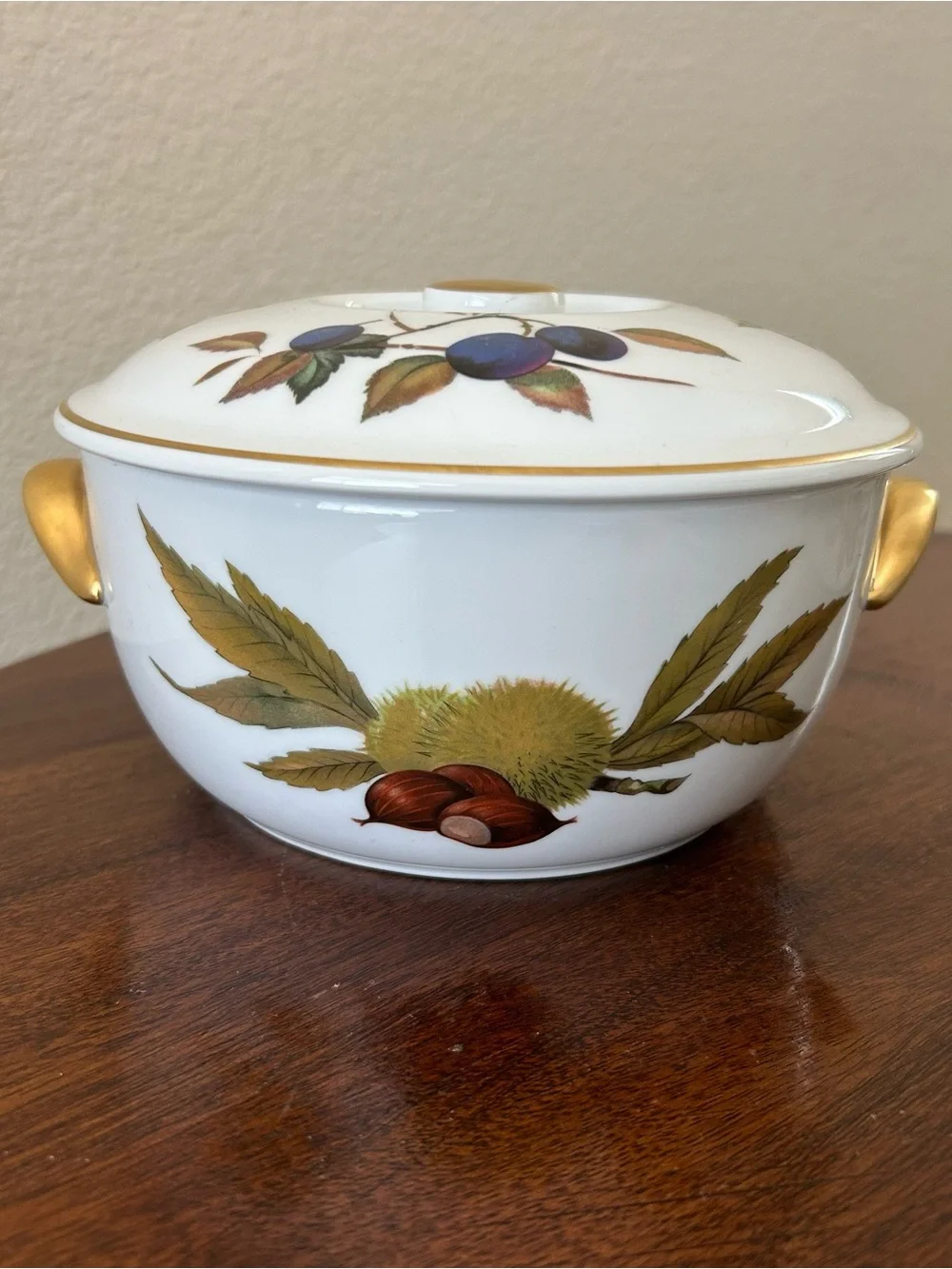 Vintage Royal Worcester Evesham 1 Qt Covered Casserole – Asparagus & Chestnut